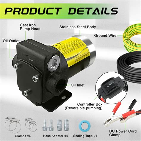 Snapklik 12V DC Automatic Gasoline Fuel Transfer Pump