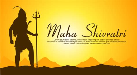 Happy Maha Shivratri Cover Template Vector Illustration Suitable For