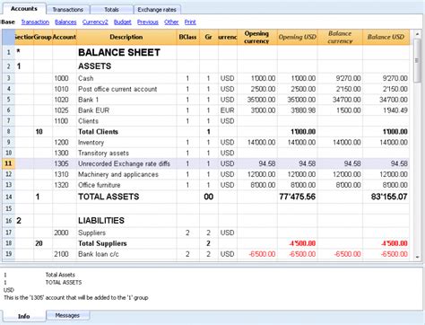 Opening Balance Sheet Template