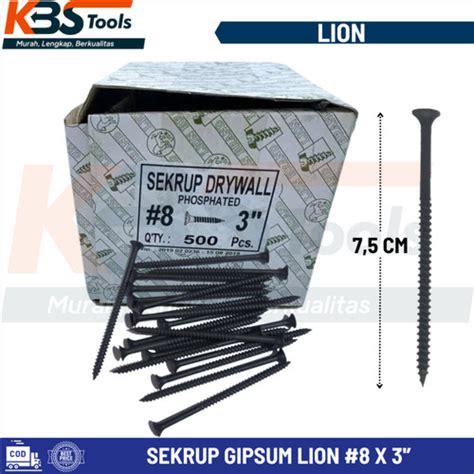 Jual Baut Sekrup Gipsum Dan Kayu Lion Mm X Skrup Gypsum Box