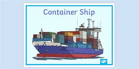cargo ship poster colour display poster primary twinkl