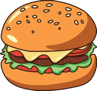 Burger Cartoon Vector Burger Bun Burger Cartoon Clipart Png And