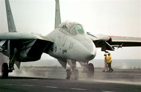 A Fighter Squadron Vf F A Tomcat Aircraft Is Launched From