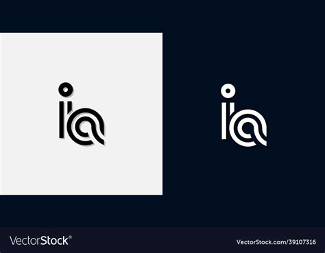 Modern Abstract Initial Letter Ia Logo Royalty Free Vector