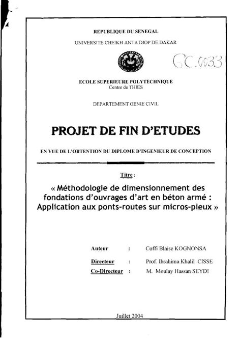 PDF Méthodologie de dimensionnement des fondations d ouvrages