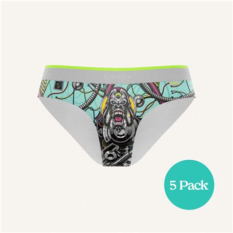 Shop 5 Pack Of Mystery Designs Womens Cheeky Bikini Underwear