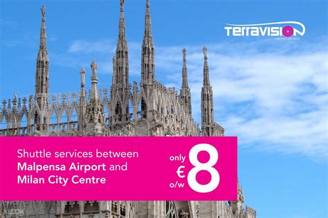 Shared Milan-Malpensa Airport Transfers (MXP) for Milan by Terravision