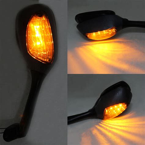 Rearview Mirrors W Led Turn Signal For Suzuki Gsxr Gsxr Gsx R