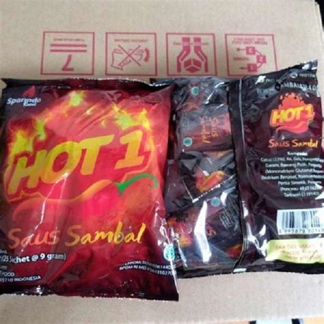 Promo Saos Sambal HOT 1 Pedas Saus Sambal Sauce HOT 1 Pedas Saus Sachet Diskon 17 Di Seller