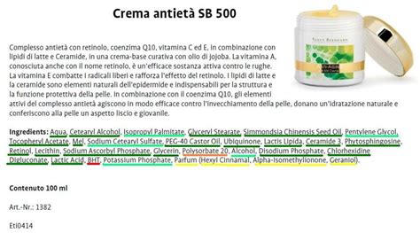 Sanct Bernard Review E Inci Crema Viso Anti Aging Sb