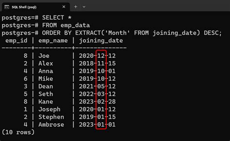 How To Sort A Table By Month In PostgreSQL CommandPrompt Inc