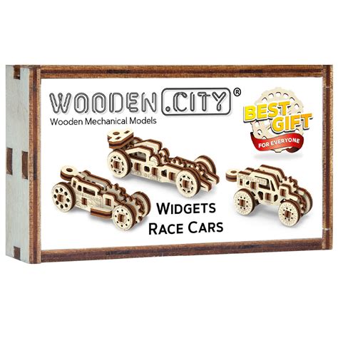 3D Wooden Car Puzzle - Widgets Race Cars | Wooden.City