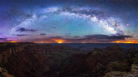 Milky Way Over Grand Canyon A Stunning 4k Ultra Hd Wallpaper By