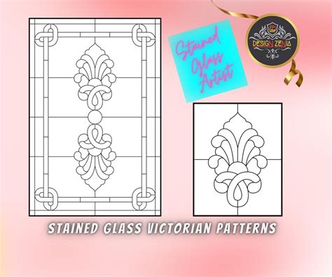 Victorian Stained Glass Patterns L Digitally Hand-drawn L - Etsy