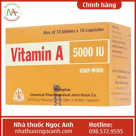 Thuốc Vitamin A 5000 IU Mekophar liều dùng, giá bao nhiêu, mua ở đâu?