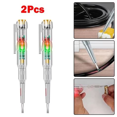 2 PIÈCES TESTEUR de circuit de tournevis électrique pour tester la