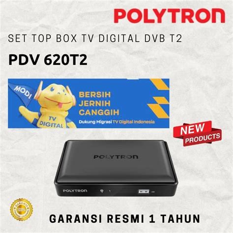 Jual Stb Tv Digital Set Top Box DVB T2 POLYTRON PDV 620T2 Tv Digital