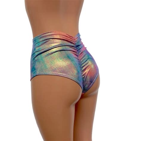 Scrunch Bikini High Waist Rainbow Avatar Ruched Etsy