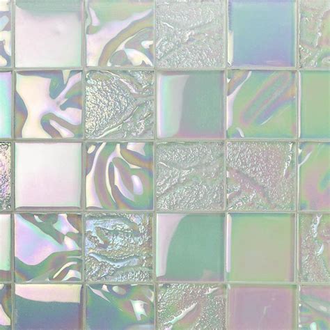 Ivy Hill Tile Marina Iridescent White Squares 12 In X 12 In 8 Mm