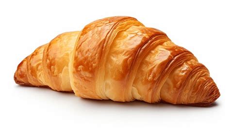 Premium AI Image | Croissant Elevation Side View Isolated on White ...