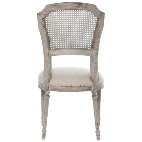 Santos French Country Caned Upholstered Dining Chairs Set Of 2