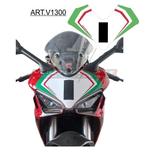 Autocollant Bulle Design Tricolore Ducati Supersport 950 950S