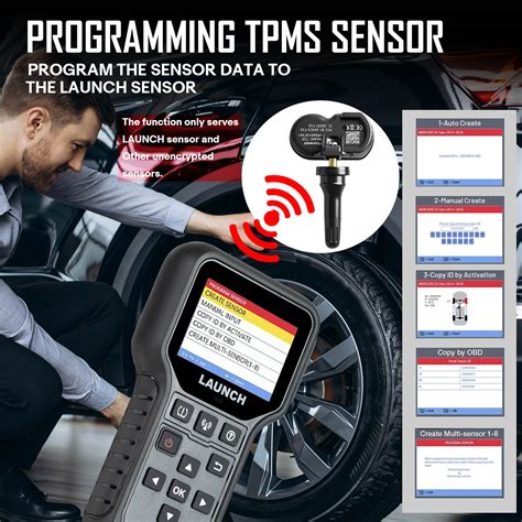 Launch Crt E Tpms Tire Pressure Diagnostic Tool With Pcs Launch Ltr