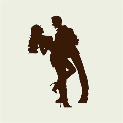 Romantic Couple Dance Silhouette