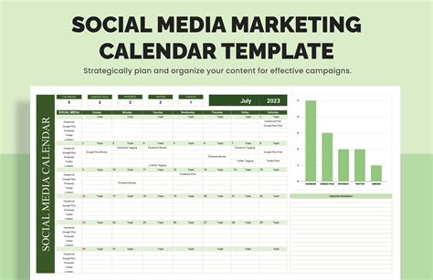 Social Media Calendar Template in Pages, Google Docs, Word, PDF ...