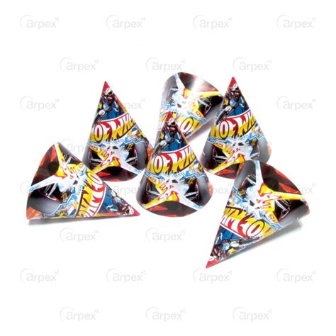 KLOBOUČKY HOT WHEELS 6ks Hot Wheels licence Party prodej cz