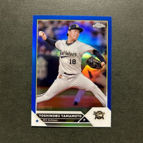 Yahooオークション 2023 Topps Chrome Npb 山本由伸 Blue Refractor