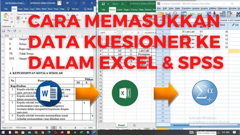 Cara Memasukkan Data Kuesioner Ke Excel Spss Youtube