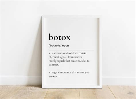 Botox Definition Print Printable Wall Art Digital Download Print Botox Noun Botox T Etsy