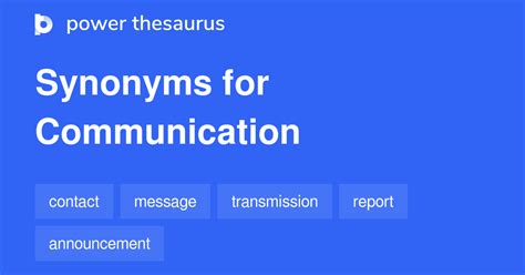 8 Synonyms For Communication Related To Person