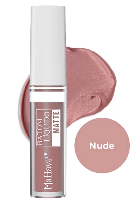 Batom Liquido Matte Nude Mahav Laramie Makeup Skincare