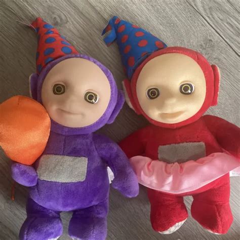 Teletubbies Party Time Tinky Winky And Po Talking Soft Toys