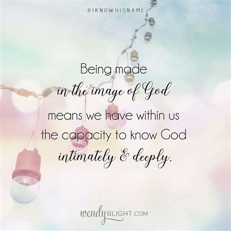 We Can Know God Intimately And Deeply I Know His Name Bible Study By