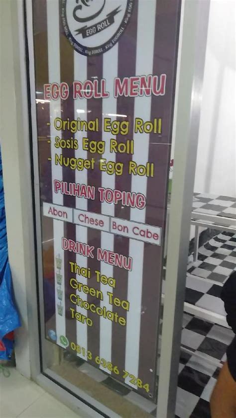 Menu at King Eggroll cafe, Air Jamban