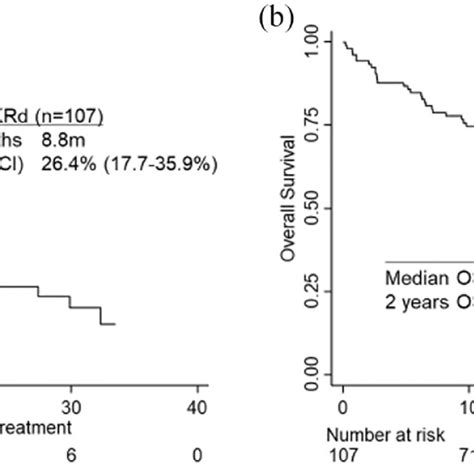 Kaplan Meier Curves Of Pfs A And Os B Of Patients Treated With Krd