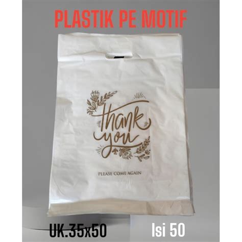 Jual Plastik PE Motif UK 35 50 Isi 50 Kantong Plastik Plastik Besar