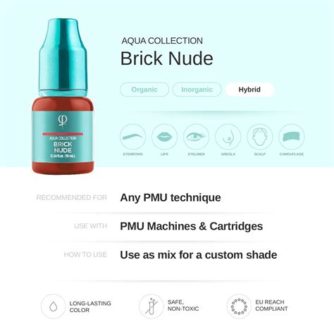 Brick Nude PMU Pigment 10ml Official PhiShop