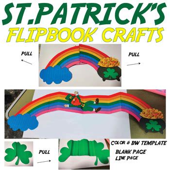 St Patrick Day Crafts Flipbook Minibook Rainbow Shamrock Leprercon