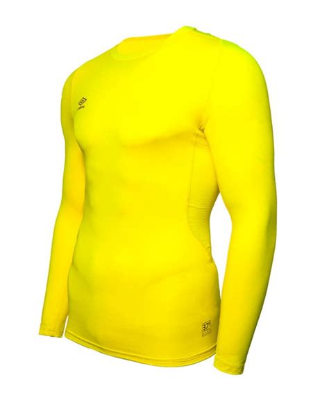 Camiseta Termica Manga Larga Core Crew Amarillo Fluor U Csu