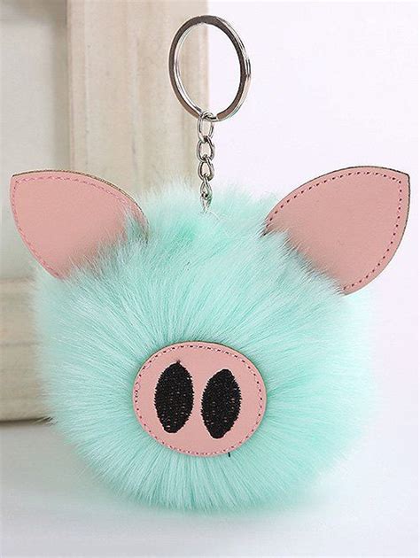 Брелок Пушистый Шар Поросенок Из Сплава | Handbag charms, Pig keychain ...