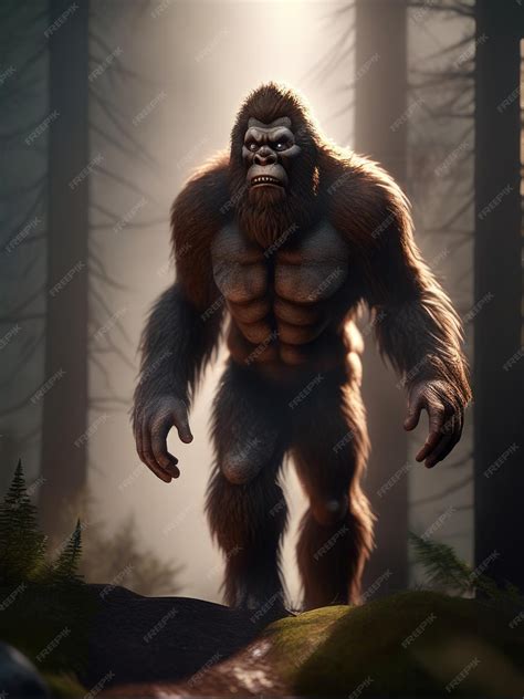 Premium AI Image | Illustration of an ultra realistic bigfoot in ...