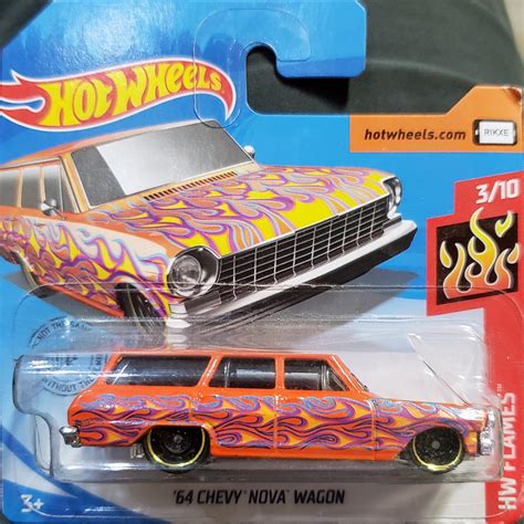 Hot Wheels Flames 64 Chevy Nova Wagon Universo Hot Wheels