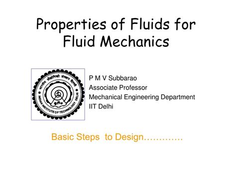 Ppt Properties Of Fluids For Fluid Mechanics Powerpoint Presentation