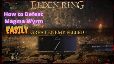 How To Defeat Magma Wyrm In Gael Tunnel Vs Bandit Elden Ring Youtube