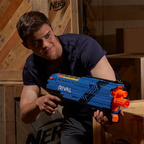 Nerf Rival Atlas Xvi 1200 Blaster Blue Blasters And Foam Play Amazon