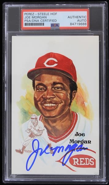 Lot Detail 1991 Joe Morgan Cincinnati Reds Signed Perez Steele